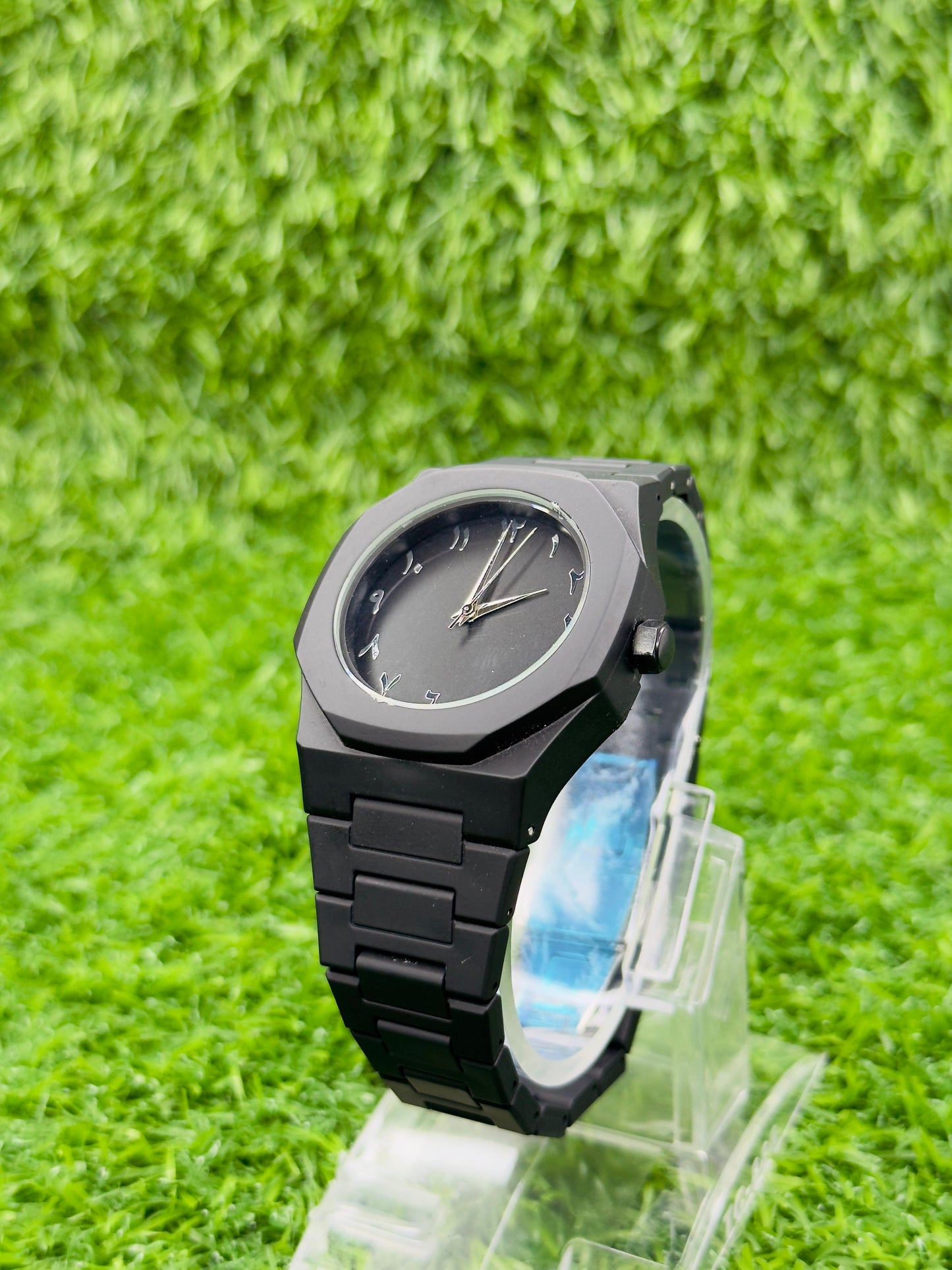 Original Black Arabic Aura watch with fiber material White Digits
