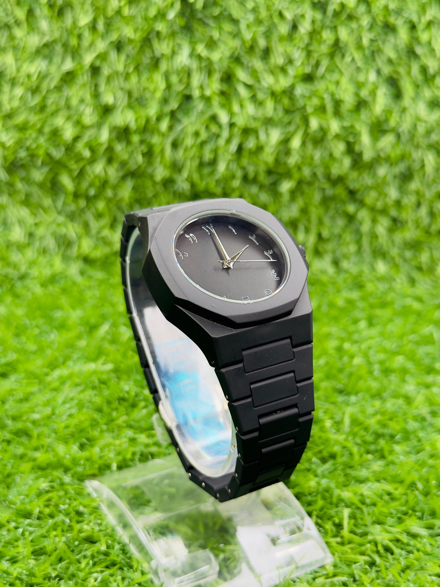 Original Black Arabic Aura watch with fiber material White Digits