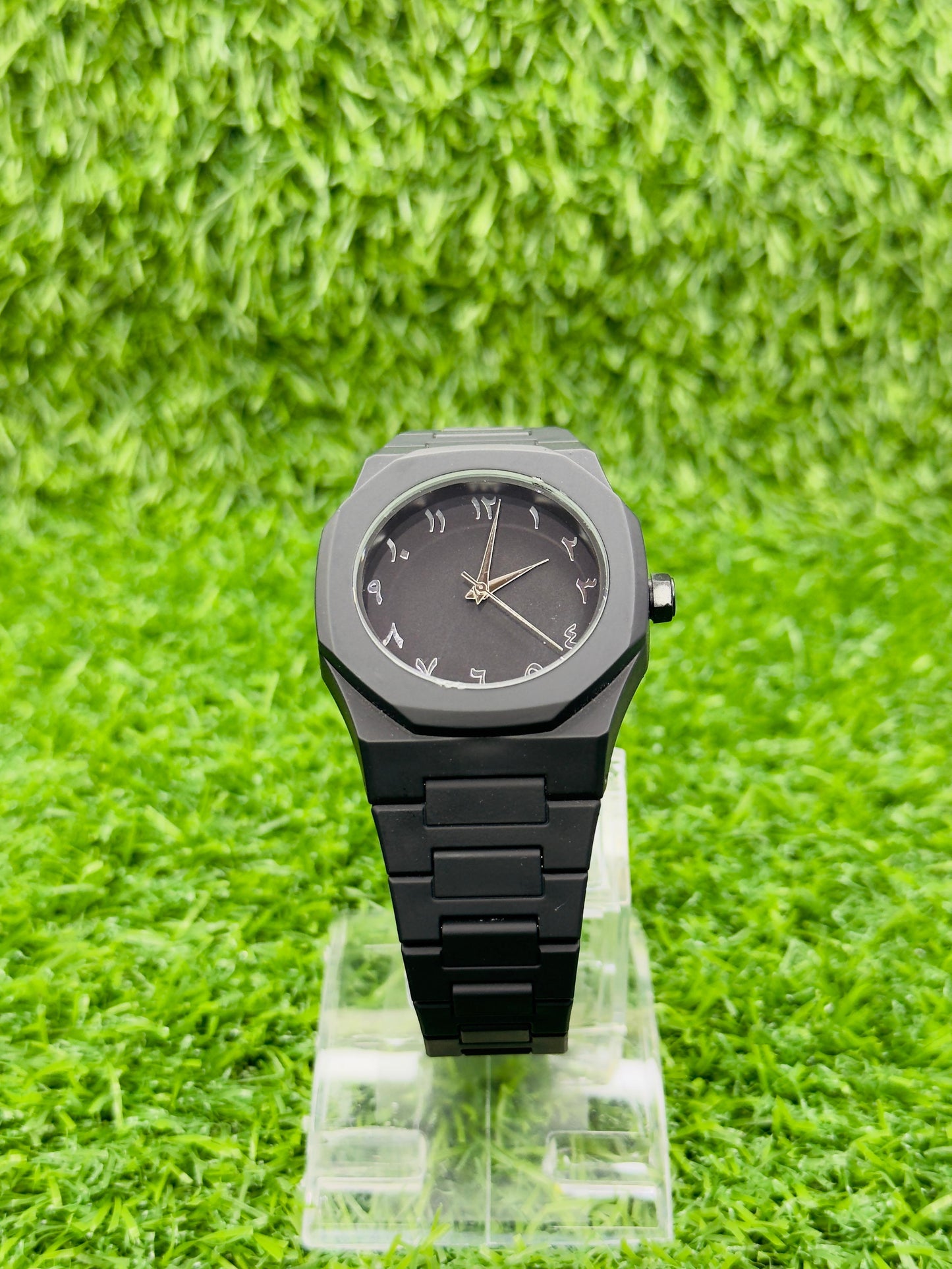 Original Black Arabic Aura watch with fiber material White Digits
