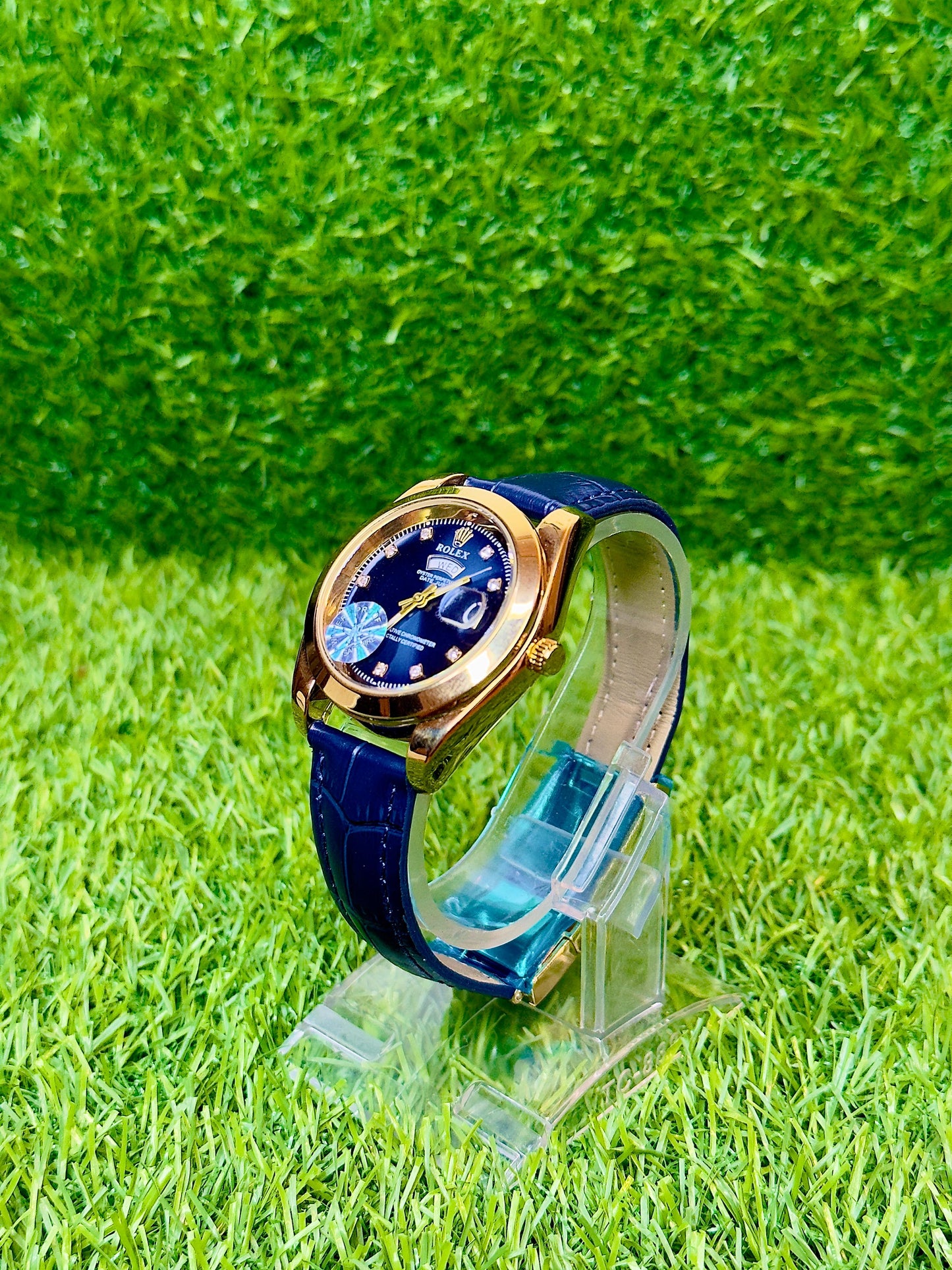 Rolex Watch with Blue Dial and Strap with Premium Quality
