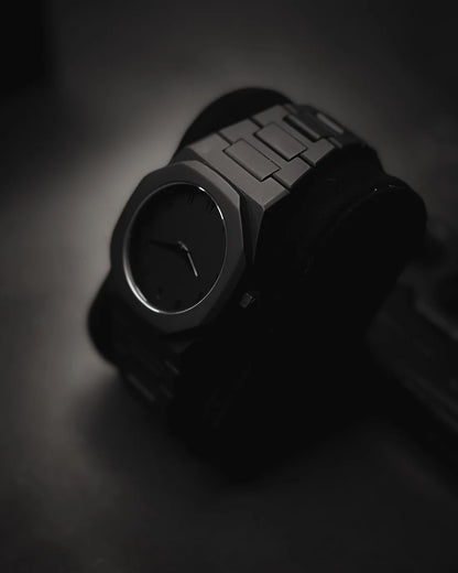 Black Arabic Aura watch with fiber material lite weight