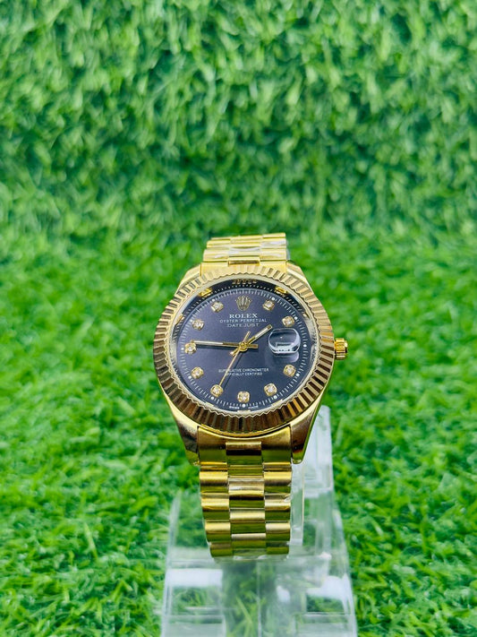 Rolex oyster perpetual truetone with Black dial with date