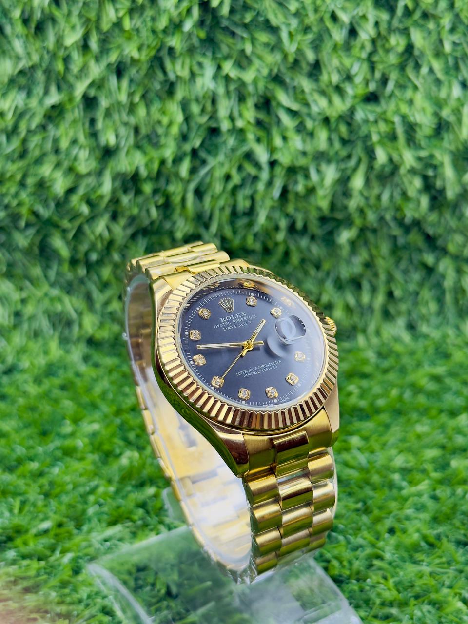 Rolex oyster perpetual truetone with Black dial with date