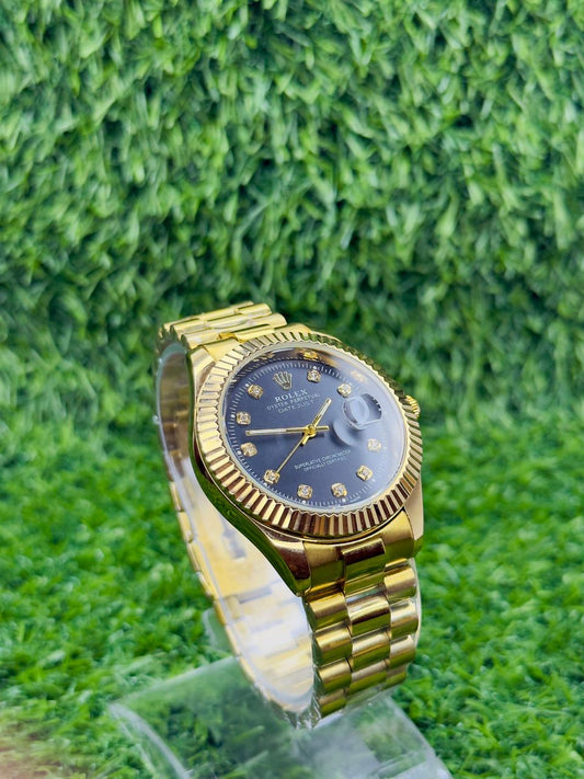 Rolex oyster perpetual truetone with Black dial with date