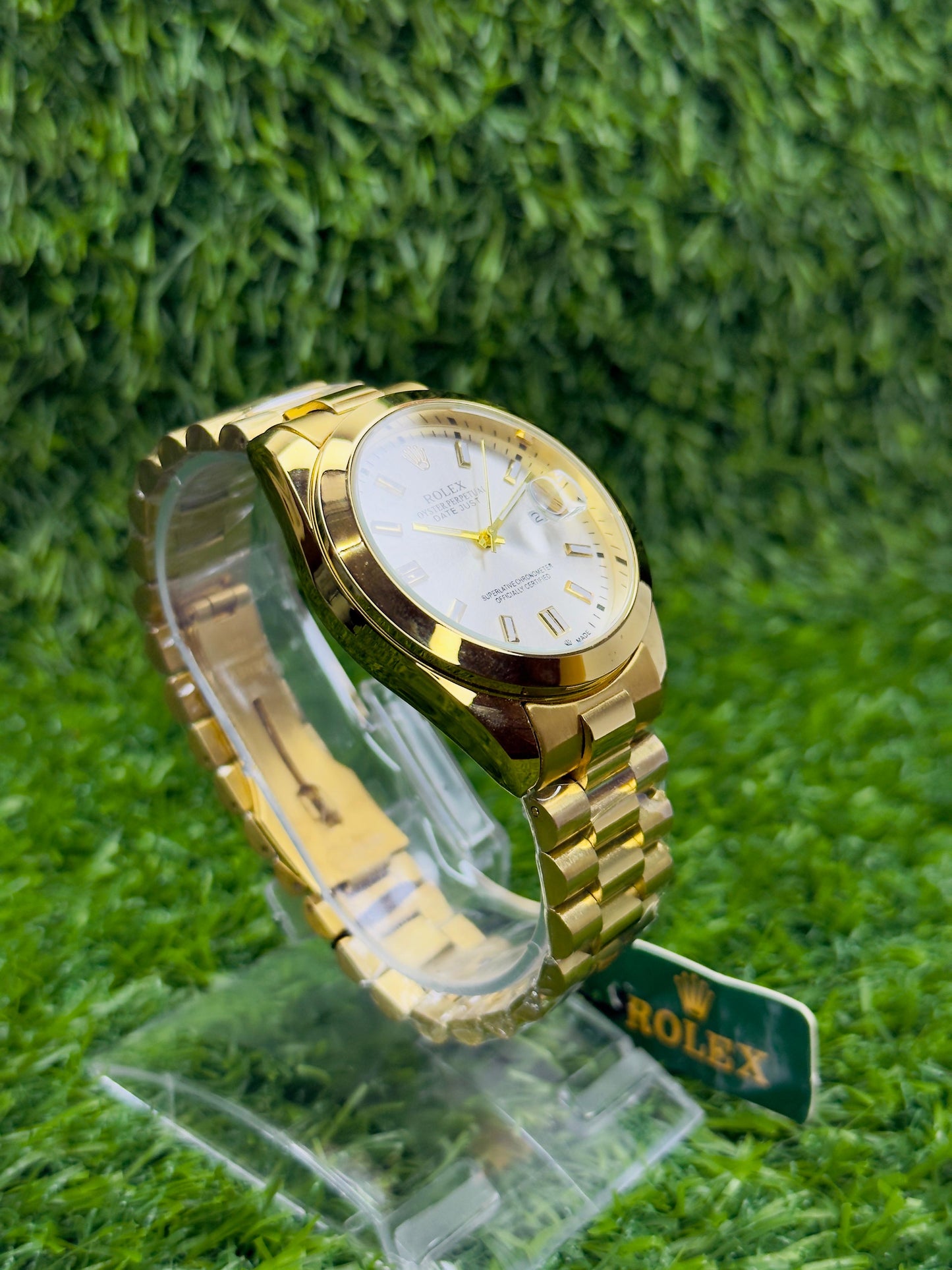 Rolex Oyster Perpetual truetone with white dial with date