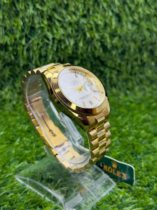 Rolex Oyster Perpetual truetone with white dial with date