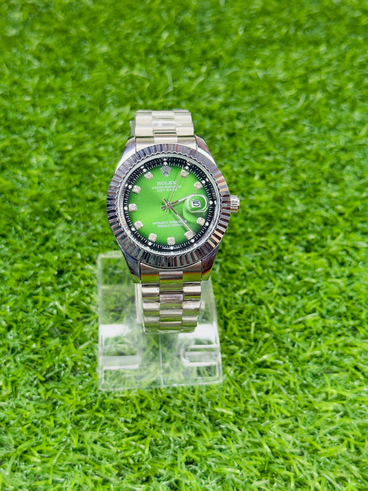Rolex Oyster Perpetual truetone with Green dial with date