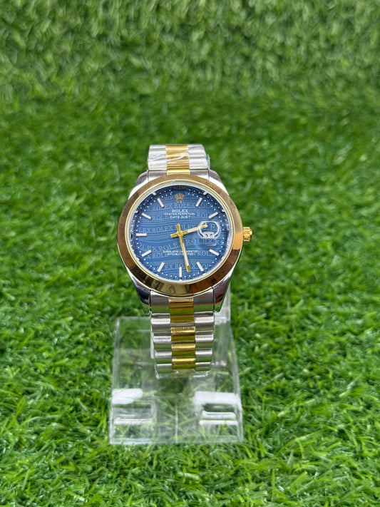 Rolex Oyster Perpetual truetone with blue dial with date
