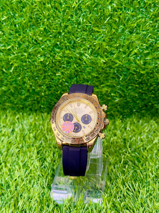 Rolex with Premium Golden Rotating Dial Watch