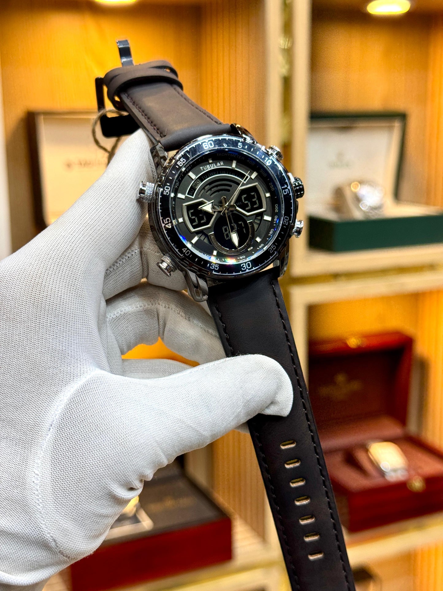 Tubular Dual Time Watch – Sport Luxury Style