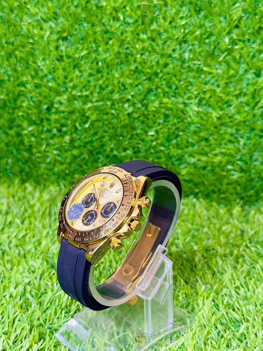 Rolex with Premium Golden Rotating Dial Watch