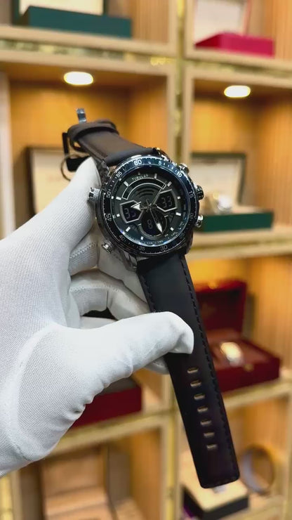 Tubular Dual Time Watch – Sport Luxury Style