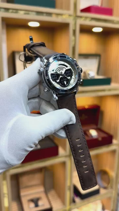 Tubular Dual Time Watch – Sport Luxury Style